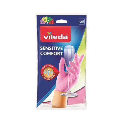 Rubber gloves VILEDA Sensitive L (large)
