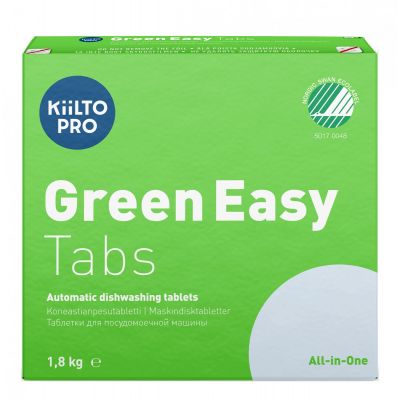 Nõudepesumasina tabletid Kiilto Green Easy 100tk/pk (1,8kg)