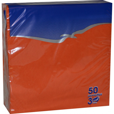 Napkin orange 33x33cm 50pcs / pack 3-ply