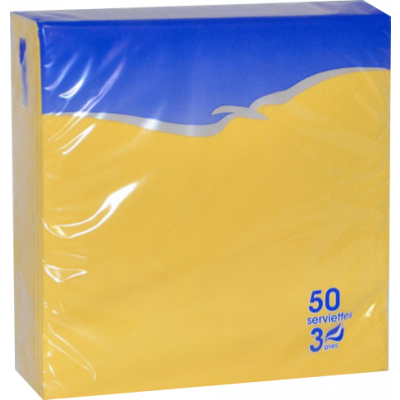 Napkin yellow 33x33cm 50pcs / pack 3-ply