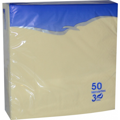 Napkin champagne 33x33cm 50pcs / pack 3-ply