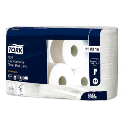 Tualettpaber Tork T4 3-kihiline 8 rulli/pk