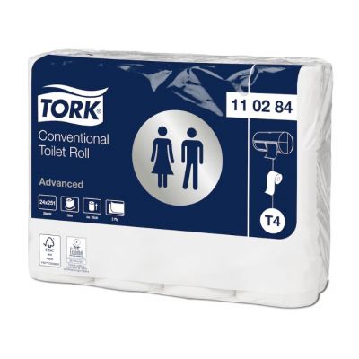 Tualettpaber Tork T4, 2-kihiline, 24 rulli/pk, 34,72m/rull