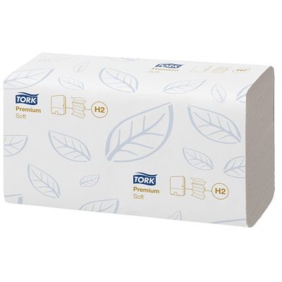 Tork H2 Premium Soft Multifold 2-Layer, 110 sheets / pack (sheet size 21.2x34cm)