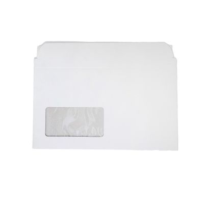 Ümbrik 125x220mm valge, aken 90*45, 250g/m2, iseliimuv