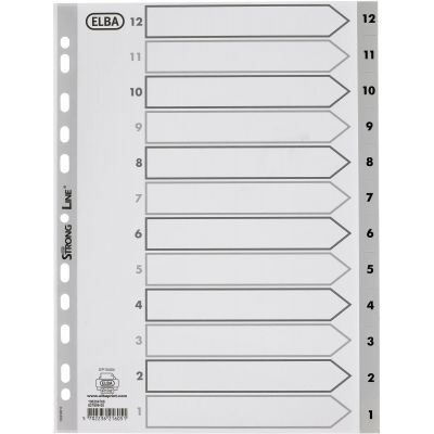 Registrilehed 12-1 plast ,strongline,valge, Elba