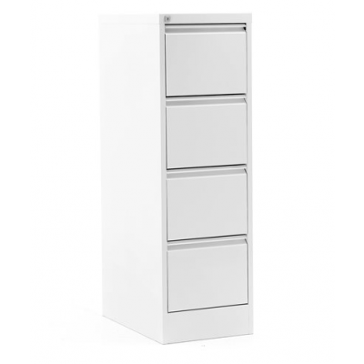 Hanging cover cabinet narrow A4, 4 drawers, K1320xL415xS630mm, 58kg, volume 260 cover / white