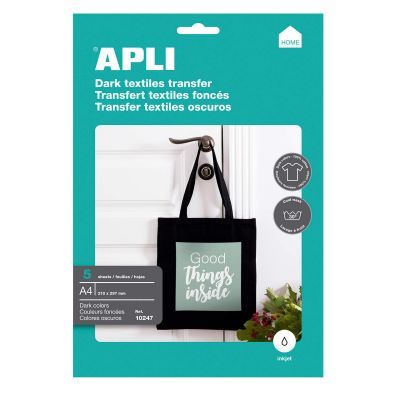 Transfer paper A4 colour garments 5 sheets