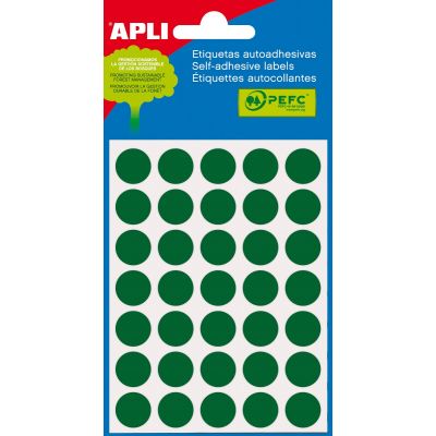 Green labels Ø 13,0 mm 175 pcs