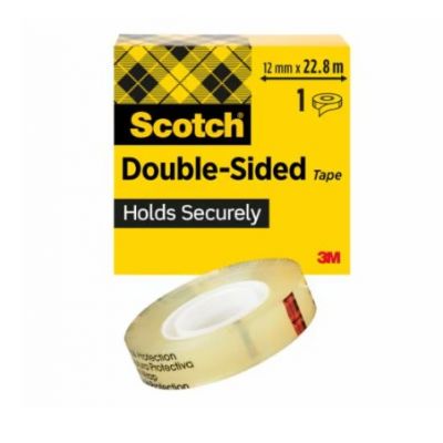 Scotch 665 double sided tape, 12mmx23m (small core)