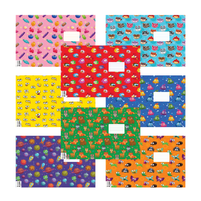 Exercise book wrapping paper A3 (430x310mm), 4x2 defferent , roll