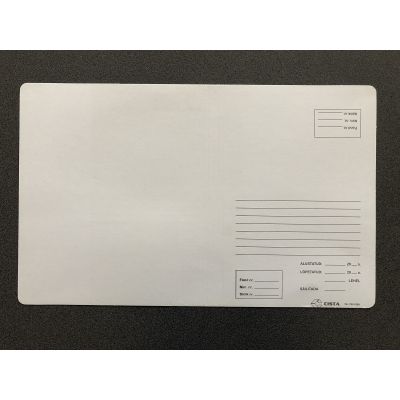 Cardboard folder A4 with print white/grey