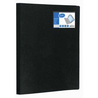 BANTEX DISPLAY BOOKS WITH PP COVER 20 POCKETS, BLACK