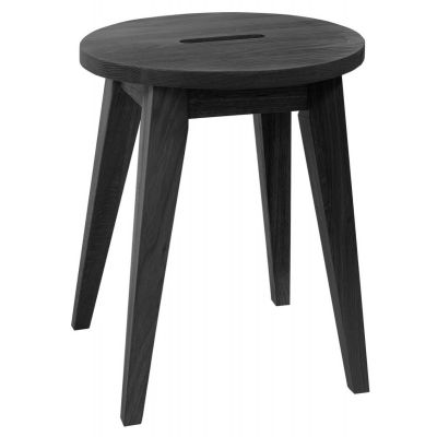 Stool MONDEO D-36xH-45cm / black oak nat.