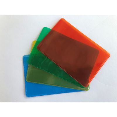 Film pocket for student ticket (95 * 65mm), assorted colors, Prolexplast