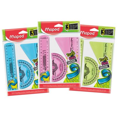 Joonlaud 15cm +kolmnurk +mall Twist´n Flex, painduv, Maped