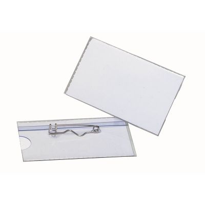 NAME BADGES AND BUSINESS CARD HOLDERS 40X70, WHITE