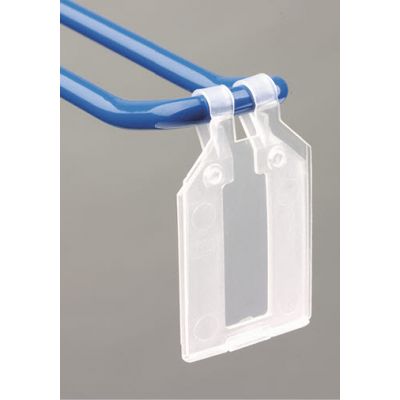 Price base for hook PP-TAG32x27mm/ transparent plastic