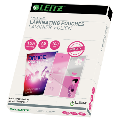 Lamineerimiskile A5 125mic, 100 A5 kile pakis, O-pouch Super/Leitz