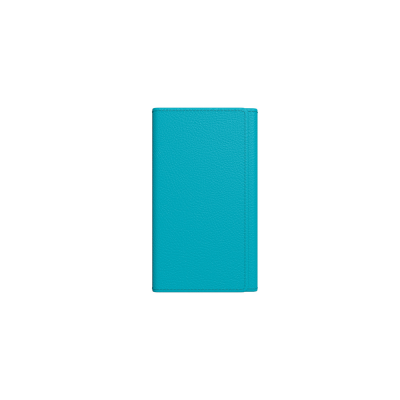 MIDIPLAN Week V turquoise, spiral binding, vertical weekly content, faux leather covers, three parts