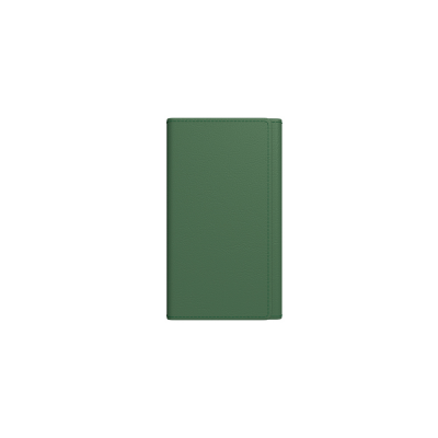 Midiplan Week H dark green spiral bound content block, faux leather three-part covers, content week horizontal