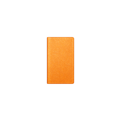 Mini notebook SpirEx orange, horizontal weekly content, spiral binding, imitation leather covers