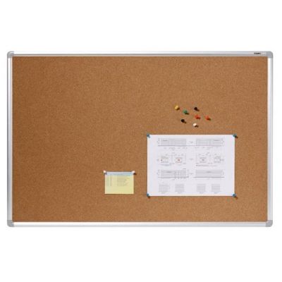 Cork board - natural cork - 60 x 90 cm, aluminium frame