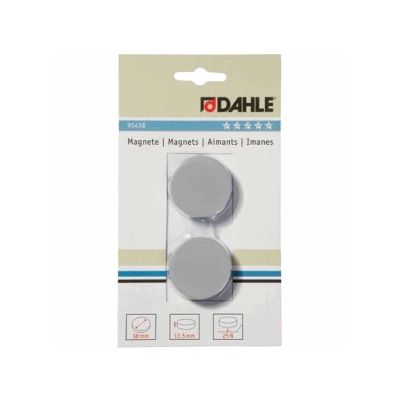 Magnet grey - 38 mm, 2 magnets per blister card
