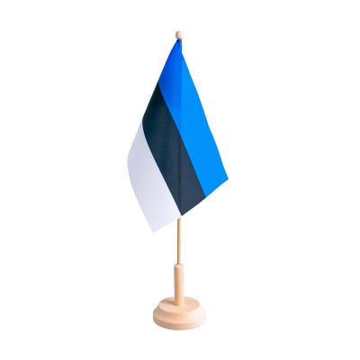 Table flag on  wooden base 43cm Estonia