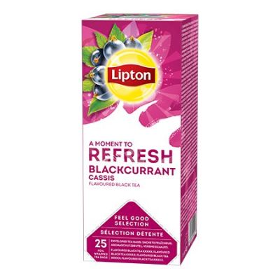 Black tea Lipton Blackcurrant 1.6g * 25 pcs / pack (foil envelope)