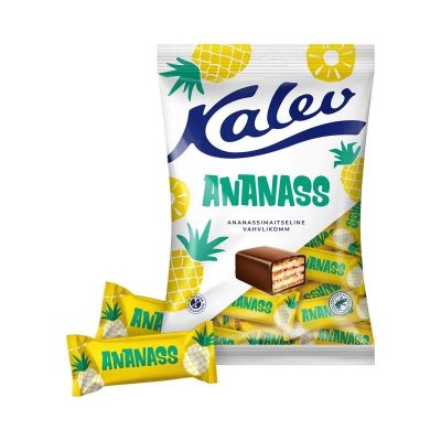 Candy Pineapple waffle candy 150g, Kalev