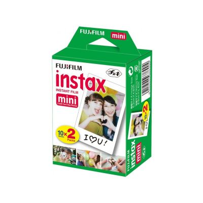 Fotopaber Fujifilm Instax mini glossy credit card size 62x46mm , 20 sheets, ISO800