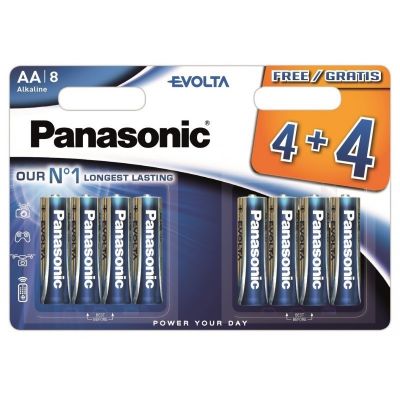 Patareid Panasonic EVOLTA AA LR6, 8 patareid