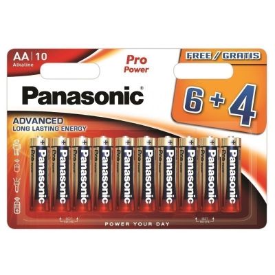 Batteries Panasonic Pro Power Gold AA LR6PPG / 10B, 10pcs AA batteries (6pcs + 4pcs free)