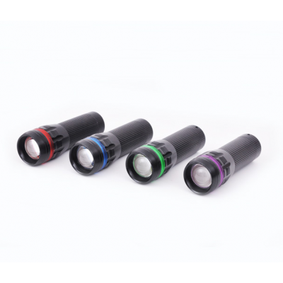 Flashlight Tiross LED1 W, TS-1177, Zoom function, 3xAAA batteries included, metal housing
