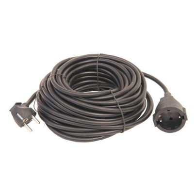 Extension cable 10m black with 3G1.5 earth
