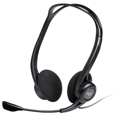 Headphones + microphone Logitech H960 Stereo Headset, in-line volume / mute, 100Hz-10kHz, USB cable 2m, 2YW