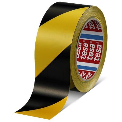 Safety tape Tesa Yellow-black with slash 50mm x 33 meters (safety tape)