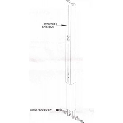 NEOMOUNTS EXTENSION POLE FOR CL25-540/550BL1 PROJECTOR CEILING MOUNT (EXTENDED HEIGHT 89 CM)