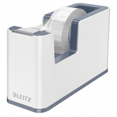 Tape Dispenser Leitz WOW Dual, glossy white-grey, tape included