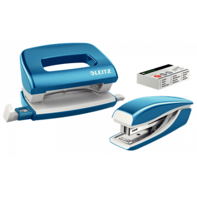 Stapler & Hole punch set Mini WOW Blue