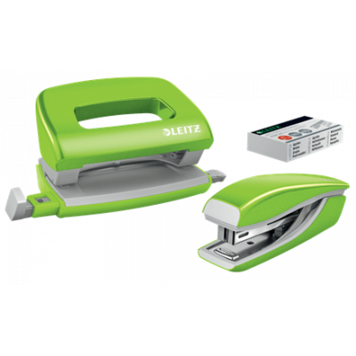 Stapler & Hole punch set Mini WOW Green