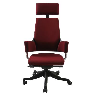 Driver's chair with DELPHI headrest, 09273 / max 120kg / dark red fabric + black