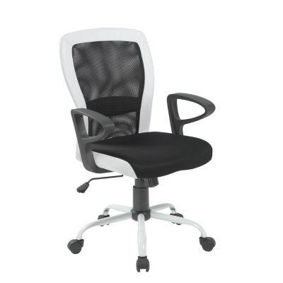 Office chair LENO with armrests 27785 / max 120kg / t.gray + white