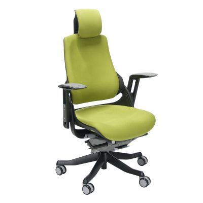 Driver's chair with WAU headrest, reg. armrests, 09850 / max 120kg / olive green + black