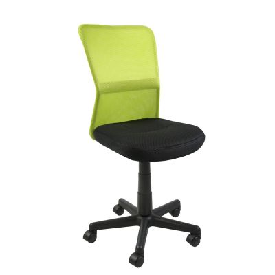 Office chair BELICE mesh backrest, 27732 / max 80kg / black-green mesh fabric + black