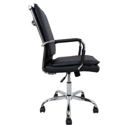Töötool ULTRA madal seljatugi, 27509. H94-104cm/max 100kg/ must kunatnahk+kroom konstr.