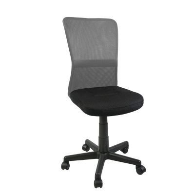 Office chair BELICE mesh backrest 27733 / max 80kg / black-gray mesh fabric + black