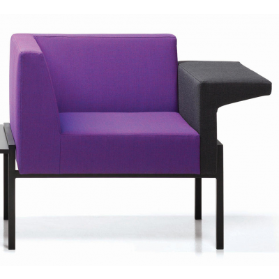 ZEETA Armchair with ZETTLA armrests, 955 / 800x670mm, H-440 / 740mm / K5 fabric