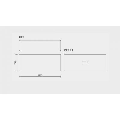 PRAKTIK koosolekulaud PR2, 2700x1100x22mm/ kask m.